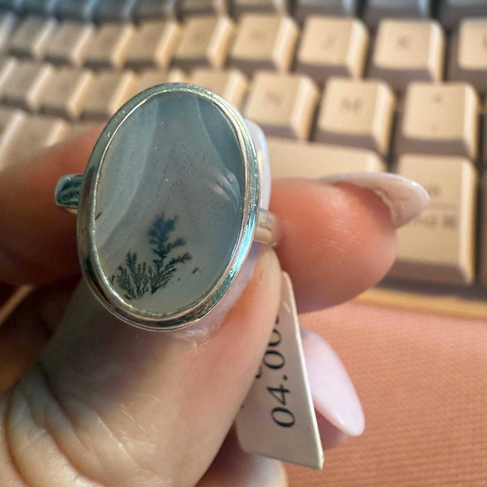 Dendritic Tree Agate Ring - Each Unique Art