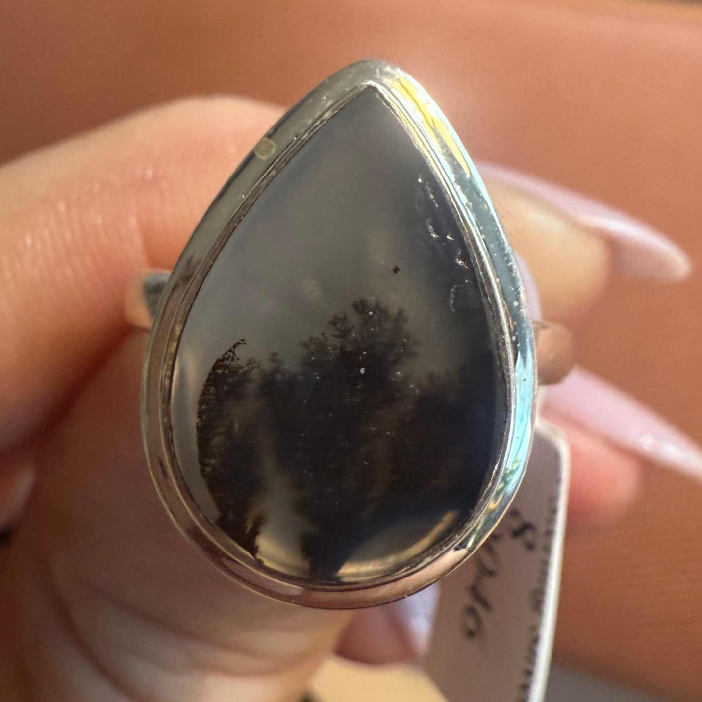 Dendritic Tree Agate Ring - Each Unique Art