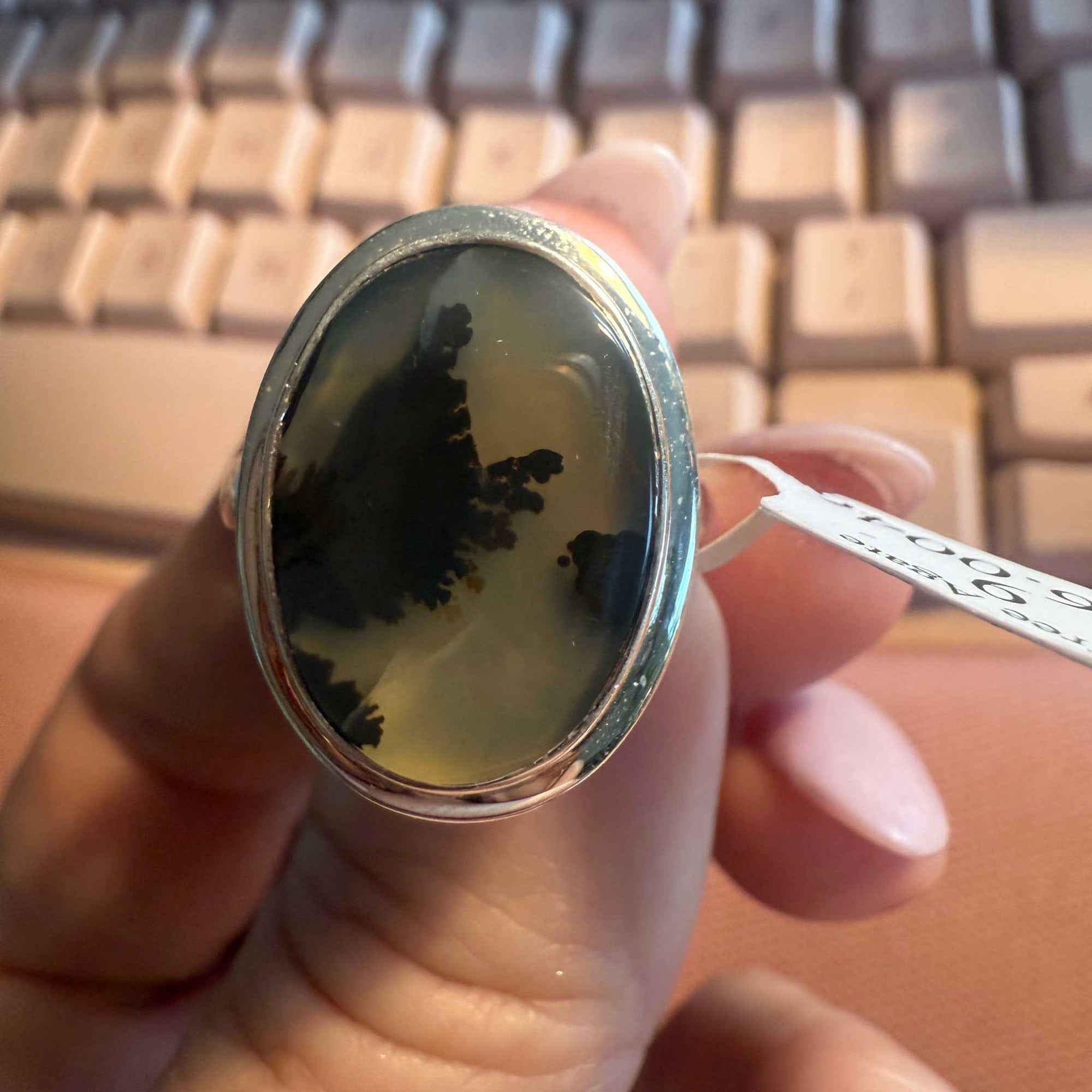 Dendritic Tree Agate Ring - Each Unique Art