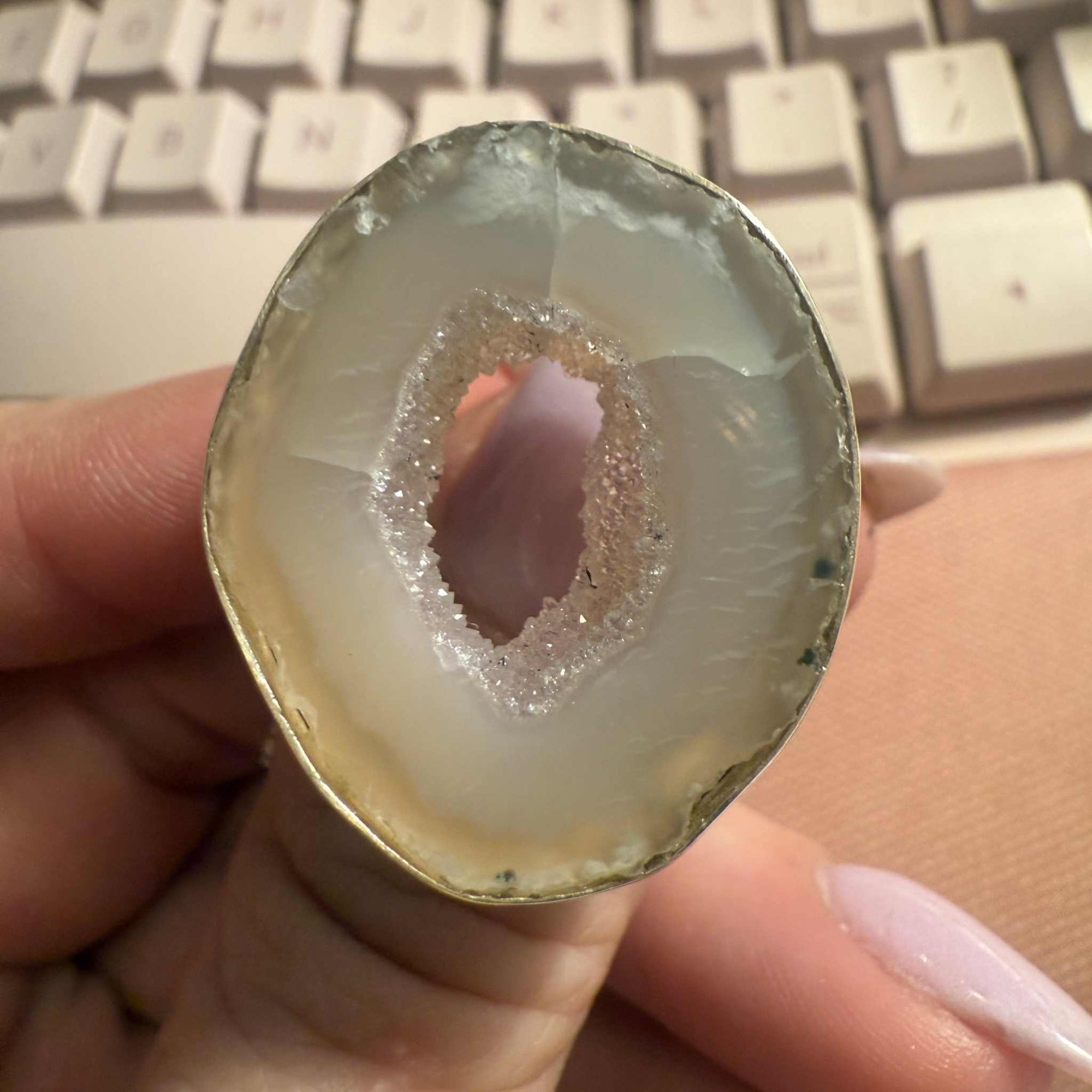 Agate Geode portal Ring