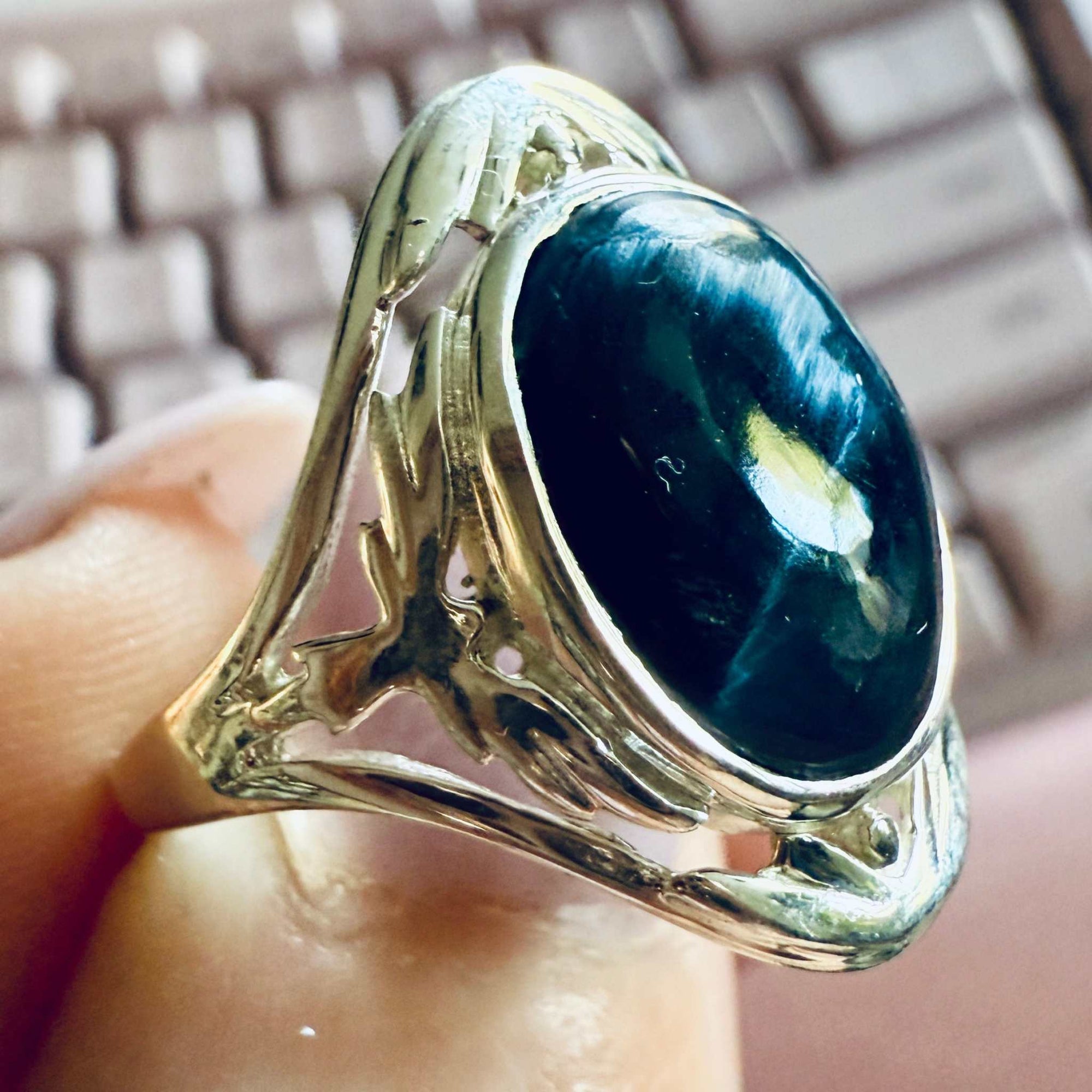 Pietersite Branchwork Ring — Sterling Silver — Size 9