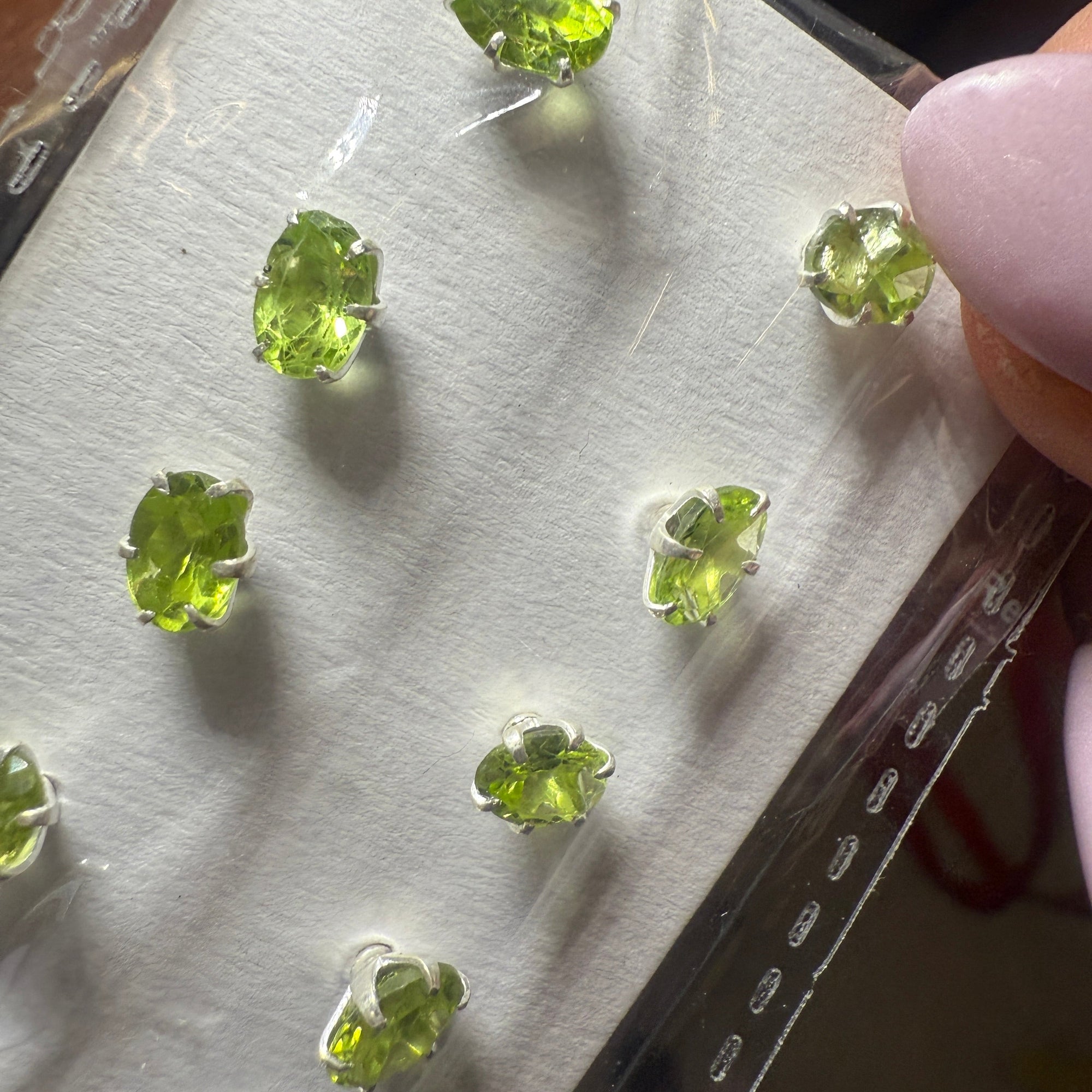 Peridot Round Post Earrings – Sterling Silver