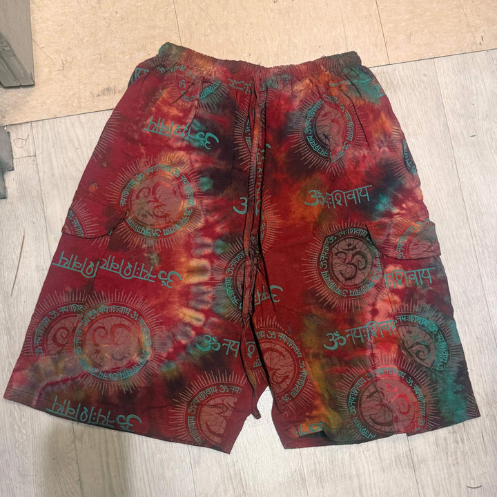 Cotton Tie Dye Ohm Cargo Shorts