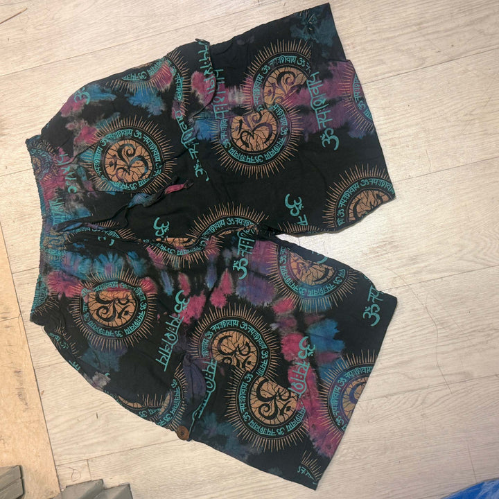 Cotton Tie Dye Ohm Cargo Shorts
