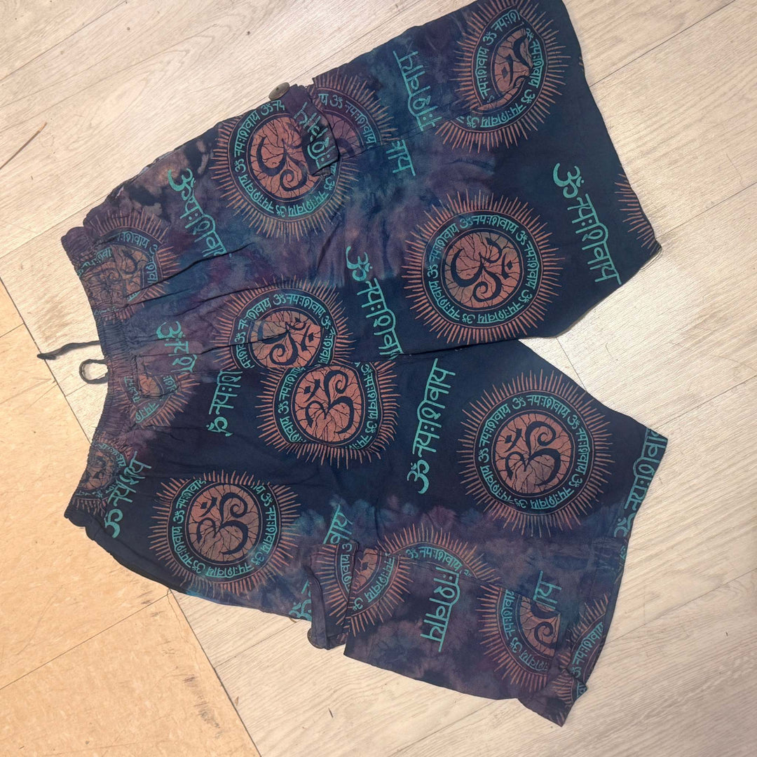 Cotton Tie Dye Ohm Cargo Shorts