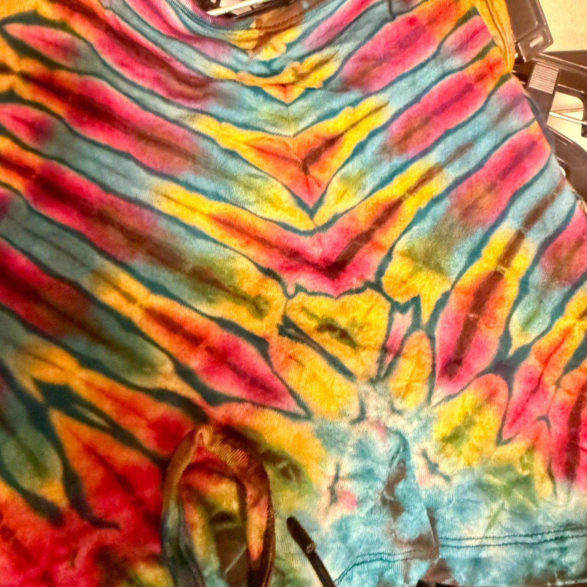 Tie Dye Crop Top - Crisscross Open Back
