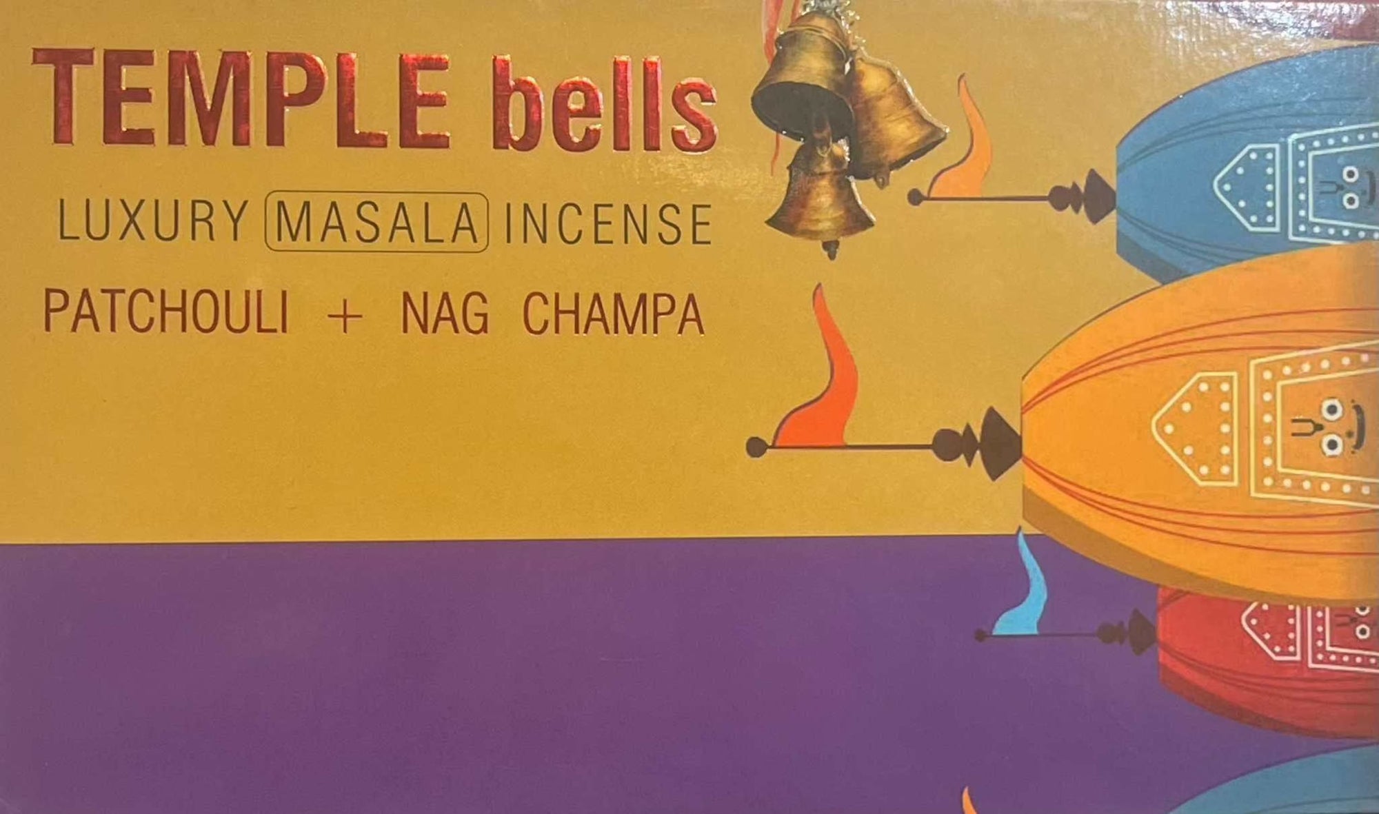 Incense Stick - NI Temple Bells - Patchouli + Nag Champa, Incense Sticks, Incense