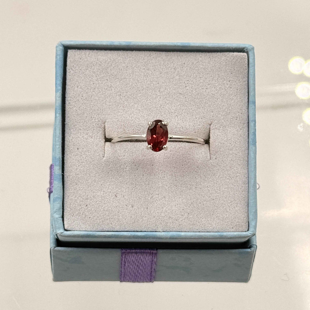 Dainty Garnet Ring