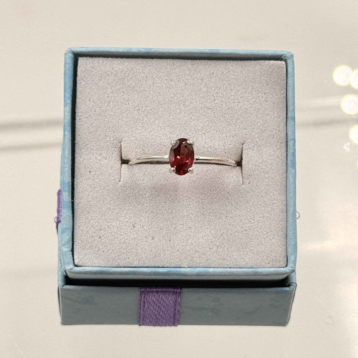 Dainty Garnet Ring