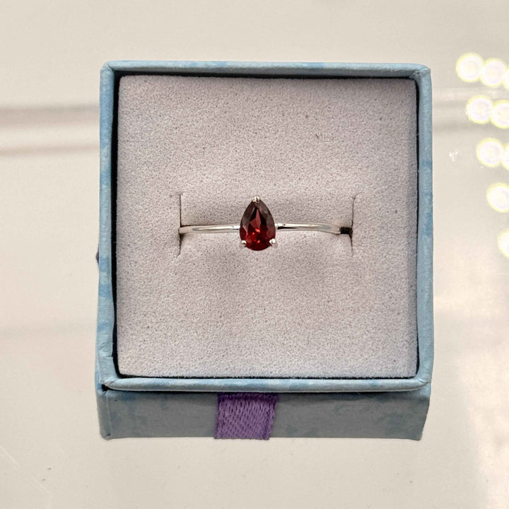 Dainty Garnet Ring