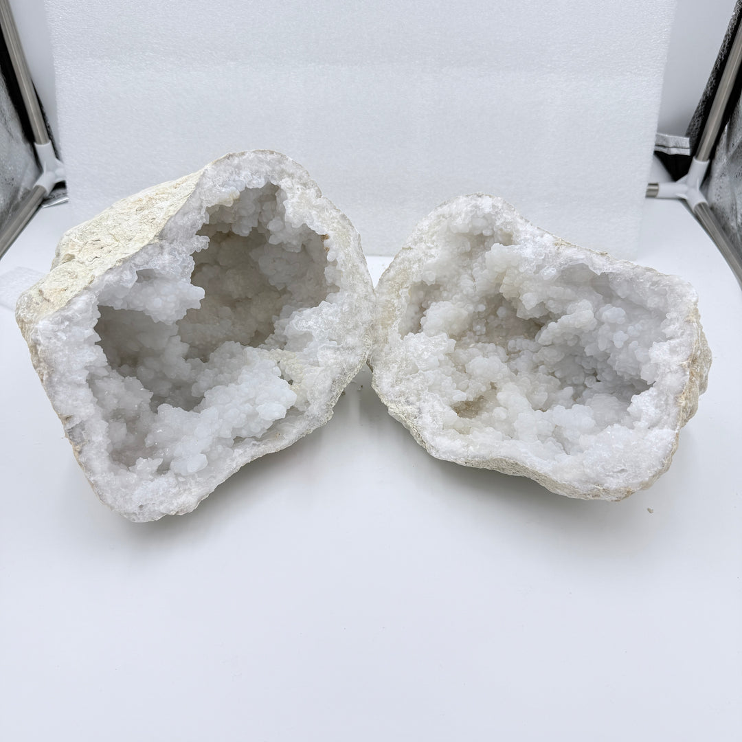 Large Quartz/Calcite Geode from Dachla Morocco (Set)