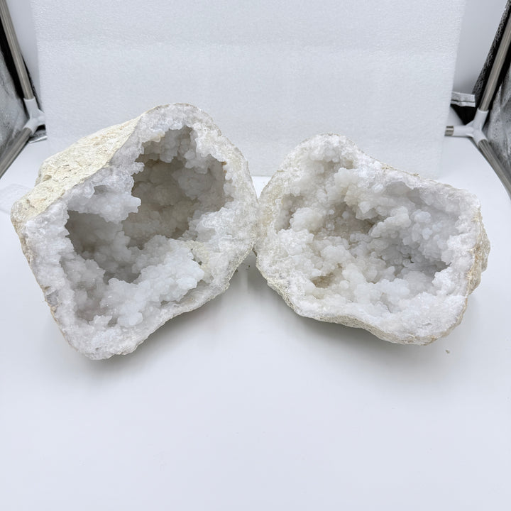 Large Quartz/Calcite Geode from Dachla Morocco (Set)
