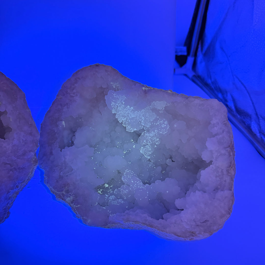 Large Quartz/Calcite Geode from Dachla Morocco (Set)