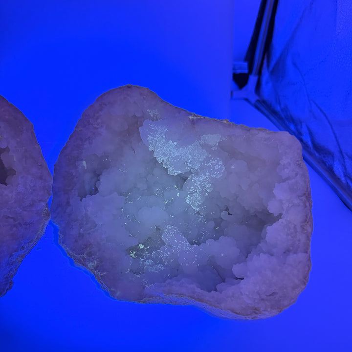 Large Quartz/Calcite Geode from Dachla Morocco (Set)