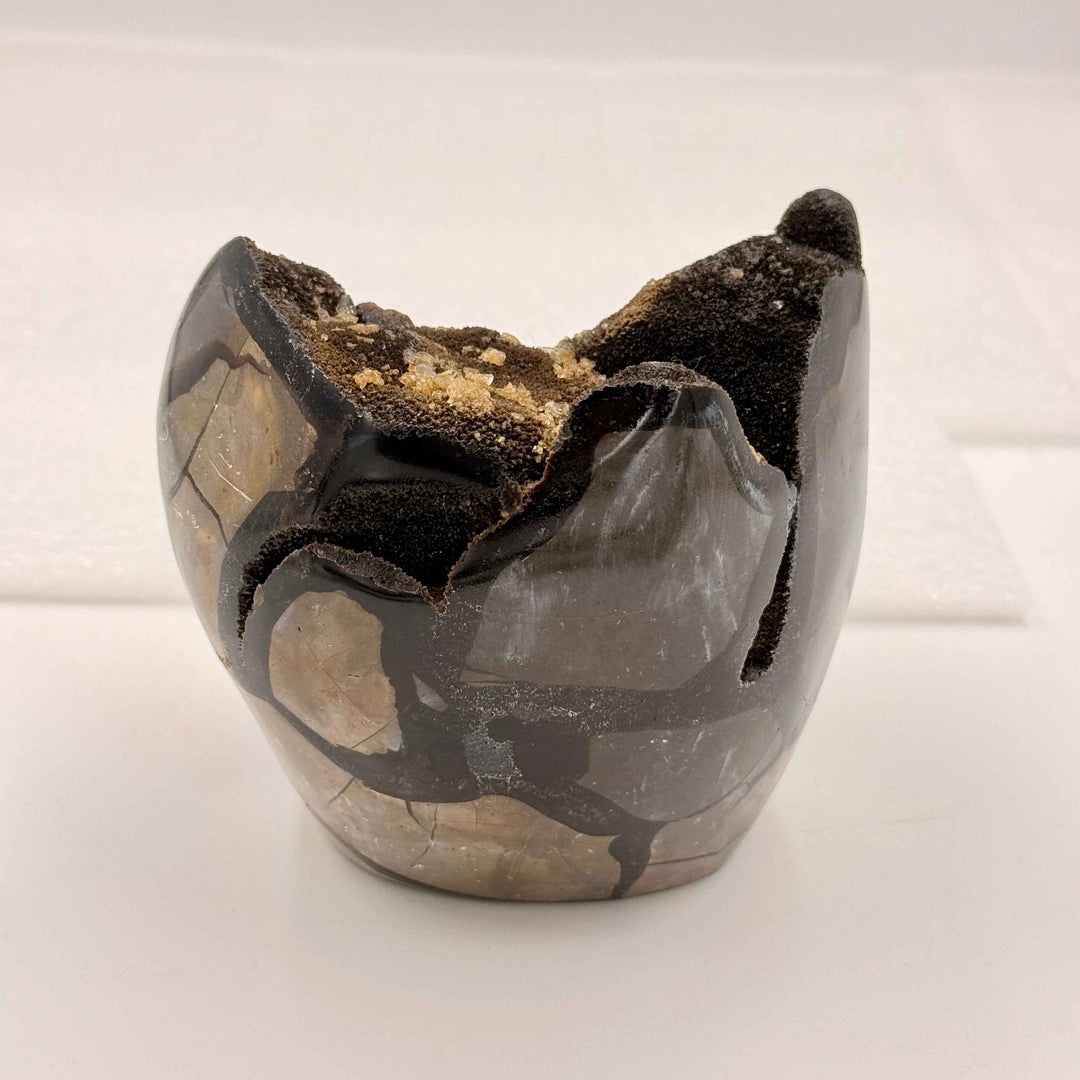 Septarian Nodule – Stone of Mastery | 3.5 lb Heart-Form Desk Piece