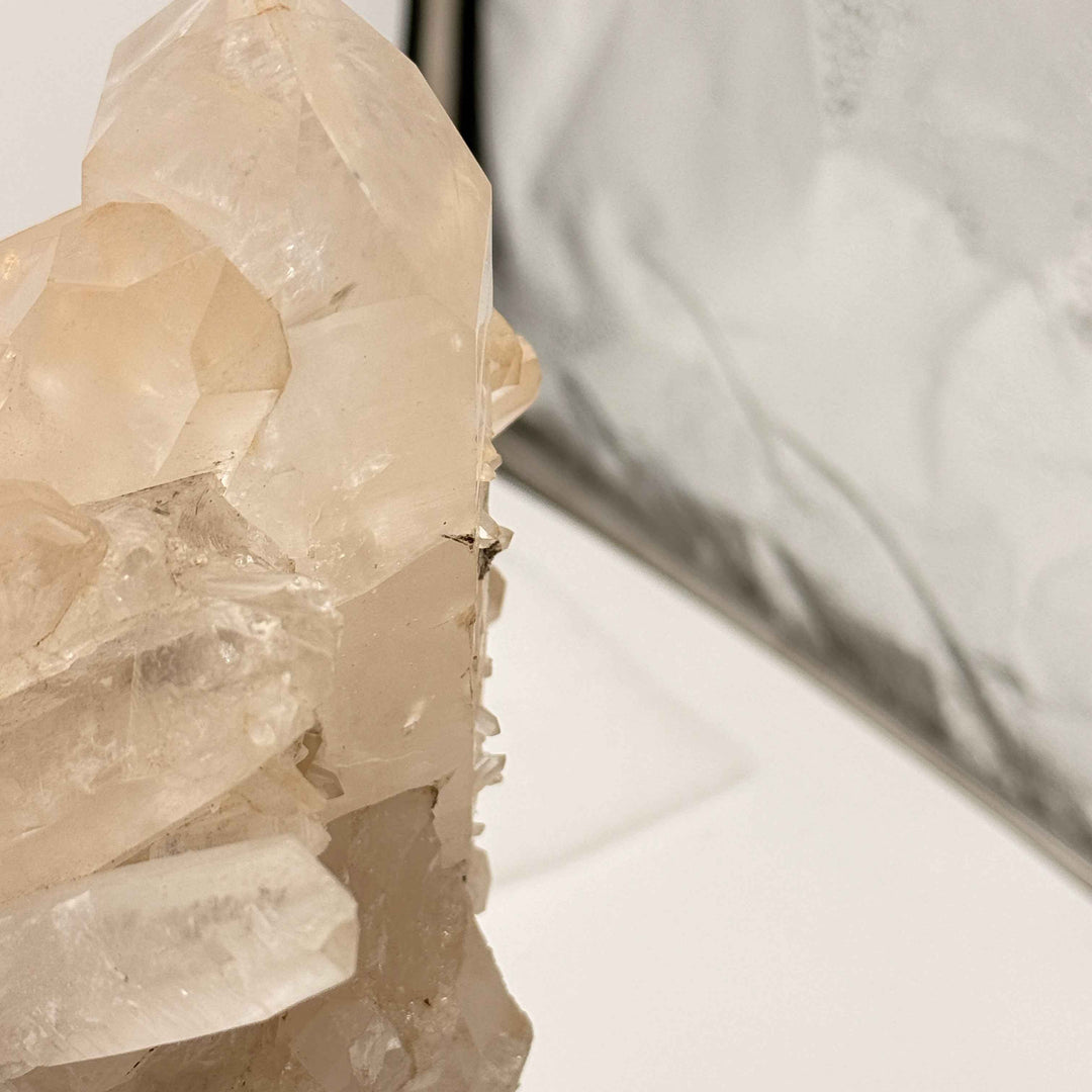 Self-Healed Quartz Specimen with Lemurian Points | 8" Display Crystal
