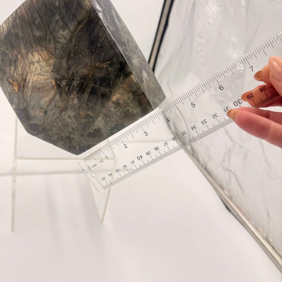 Labradorite Cut Base Square Freeform - Golden Hour - 4.6 lbs