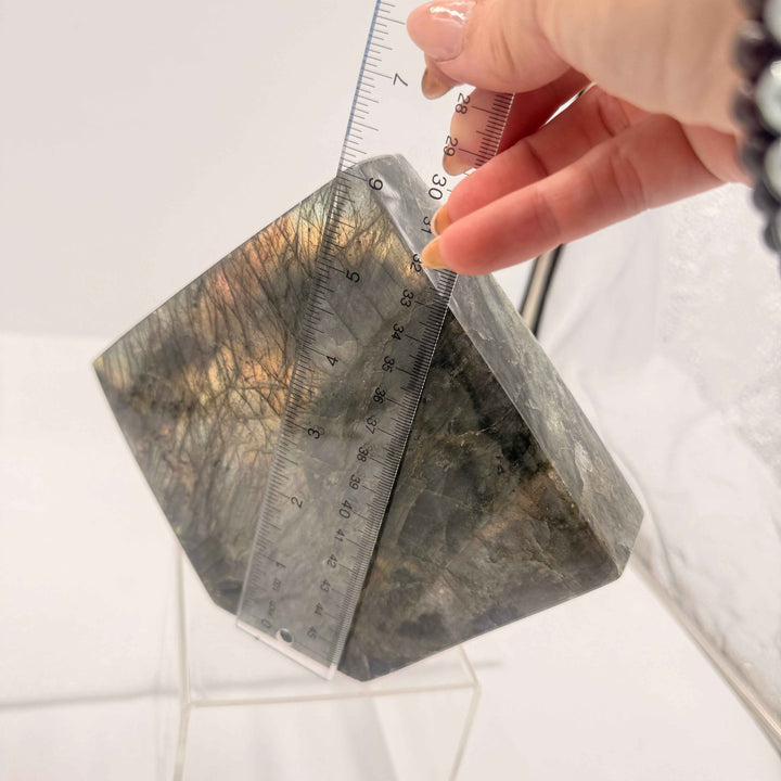 Labradorite Cut Base Square Freeform - Golden Hour - 4.6 lbs