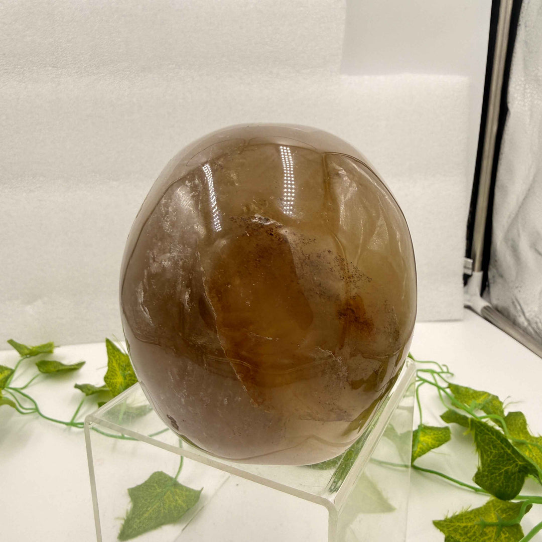 Smoky Citrine Quartz Skull 💀 4.1 lbs