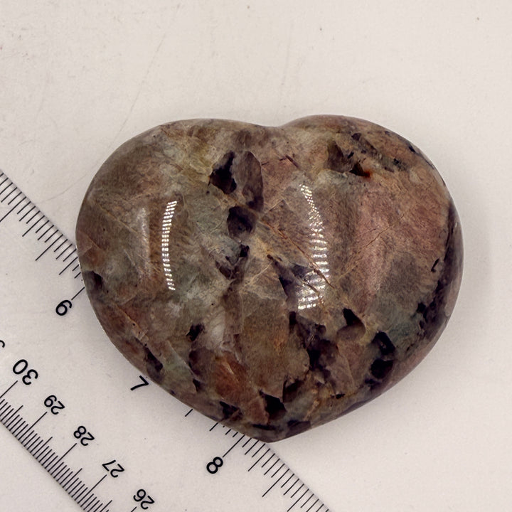 Garnierite Moonstone Puff Heart - Various Sizes