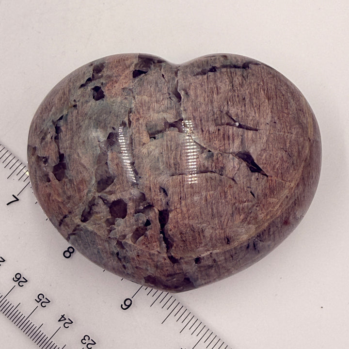 Garnierite Moonstone Puff Heart - Various Sizes