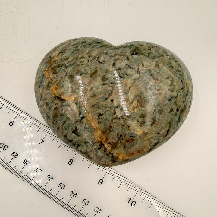 Garnierite Moonstone Puff Heart - Various Sizes