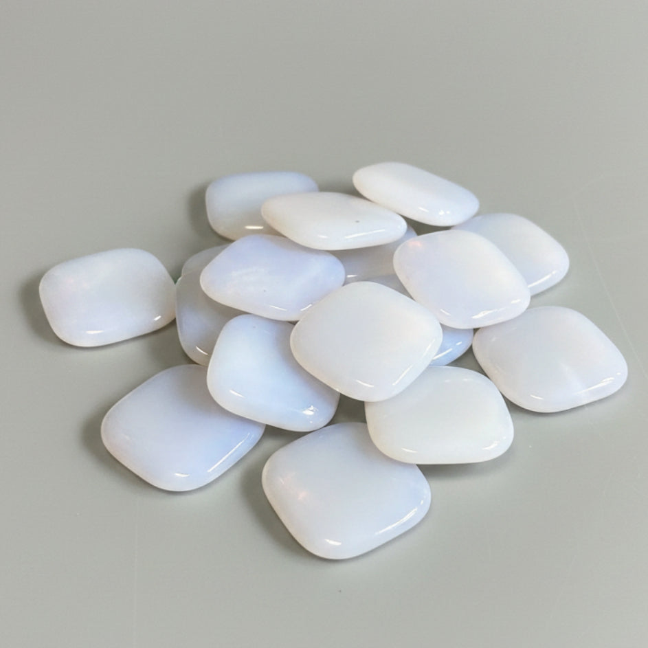 blue chalcedony square flat stones