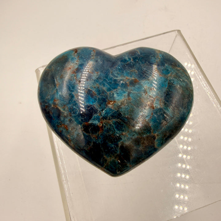 Blue Apatite Puff Heart