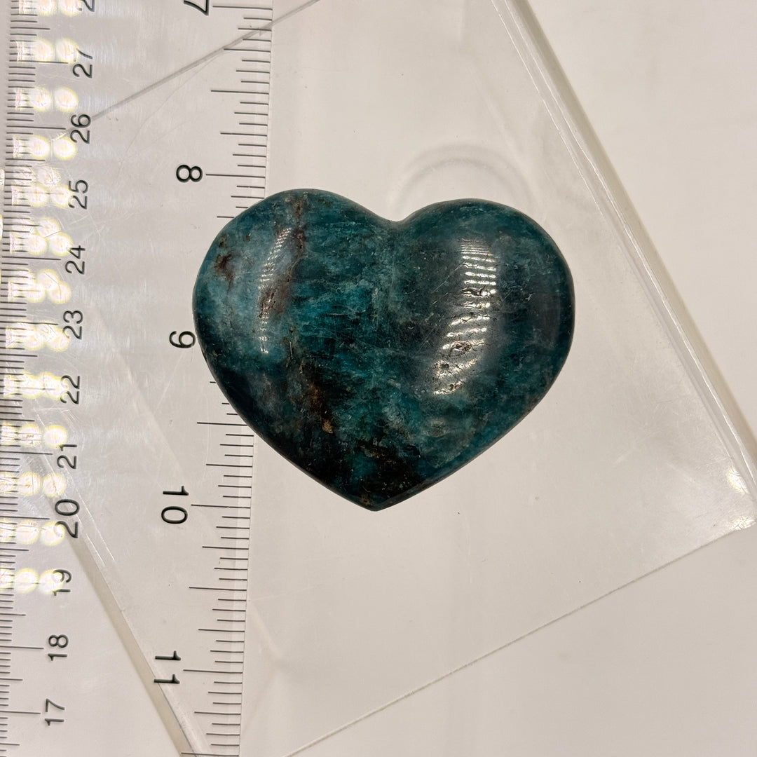 Blue Apatite Puff Heart
