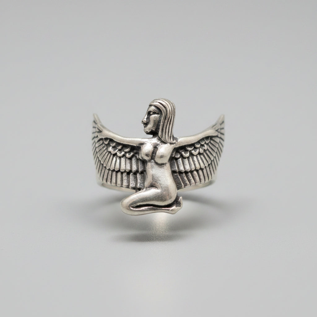 925 Sterling Silver Egyptian Goddess Ring