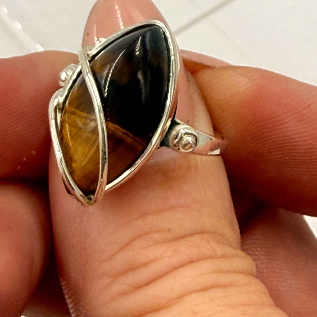 Sterling Silver Tiger Eye Wrap Ring