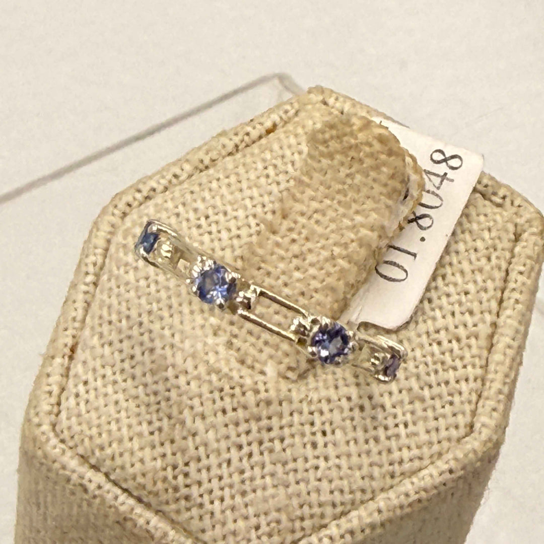 Sterling Silver Tanzanite Four Stone Band