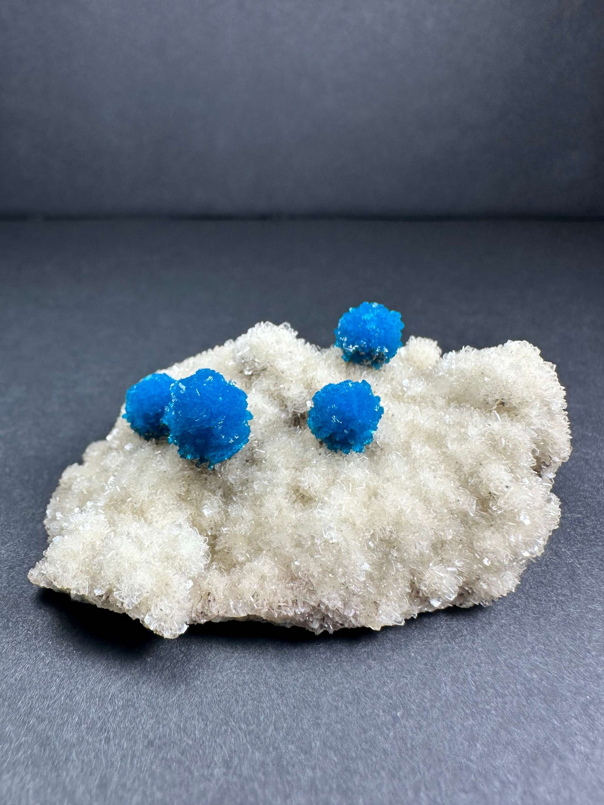 Cavansite with Stilbite on Matrix from Pune, Maharashtra, India