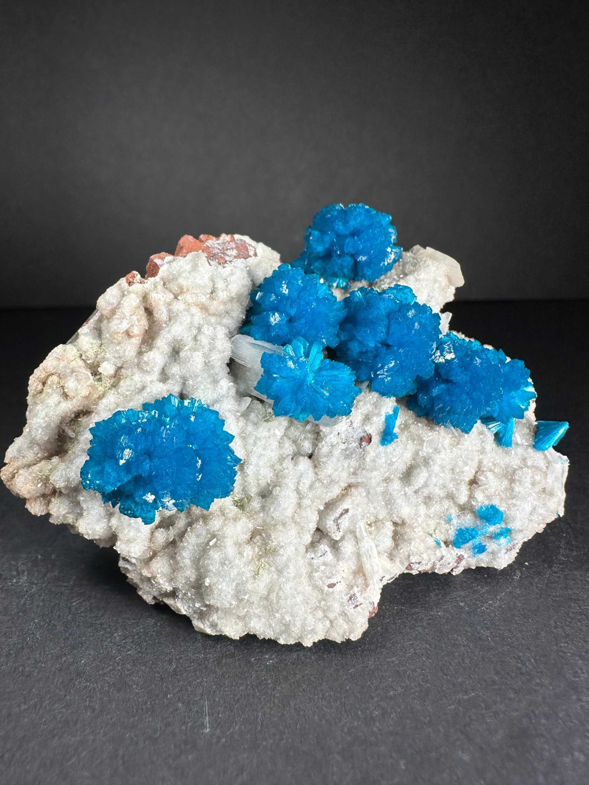 Cavansite with Stilbite on Matrix from Pune, Maharashtra, India