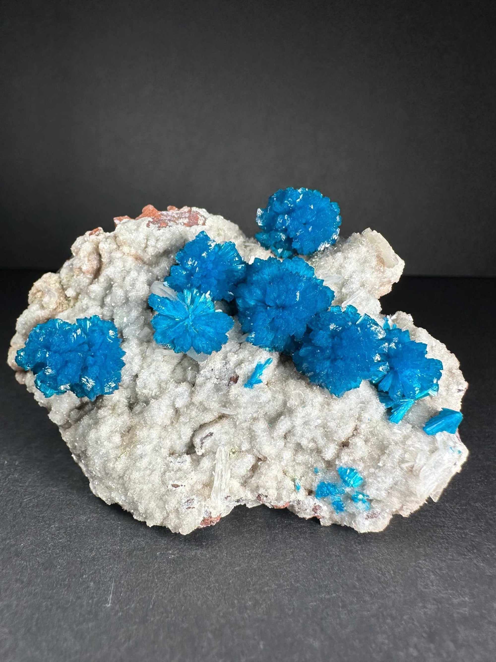 Cavansite with Stilbite on Matrix from Pune, Maharashtra, India
