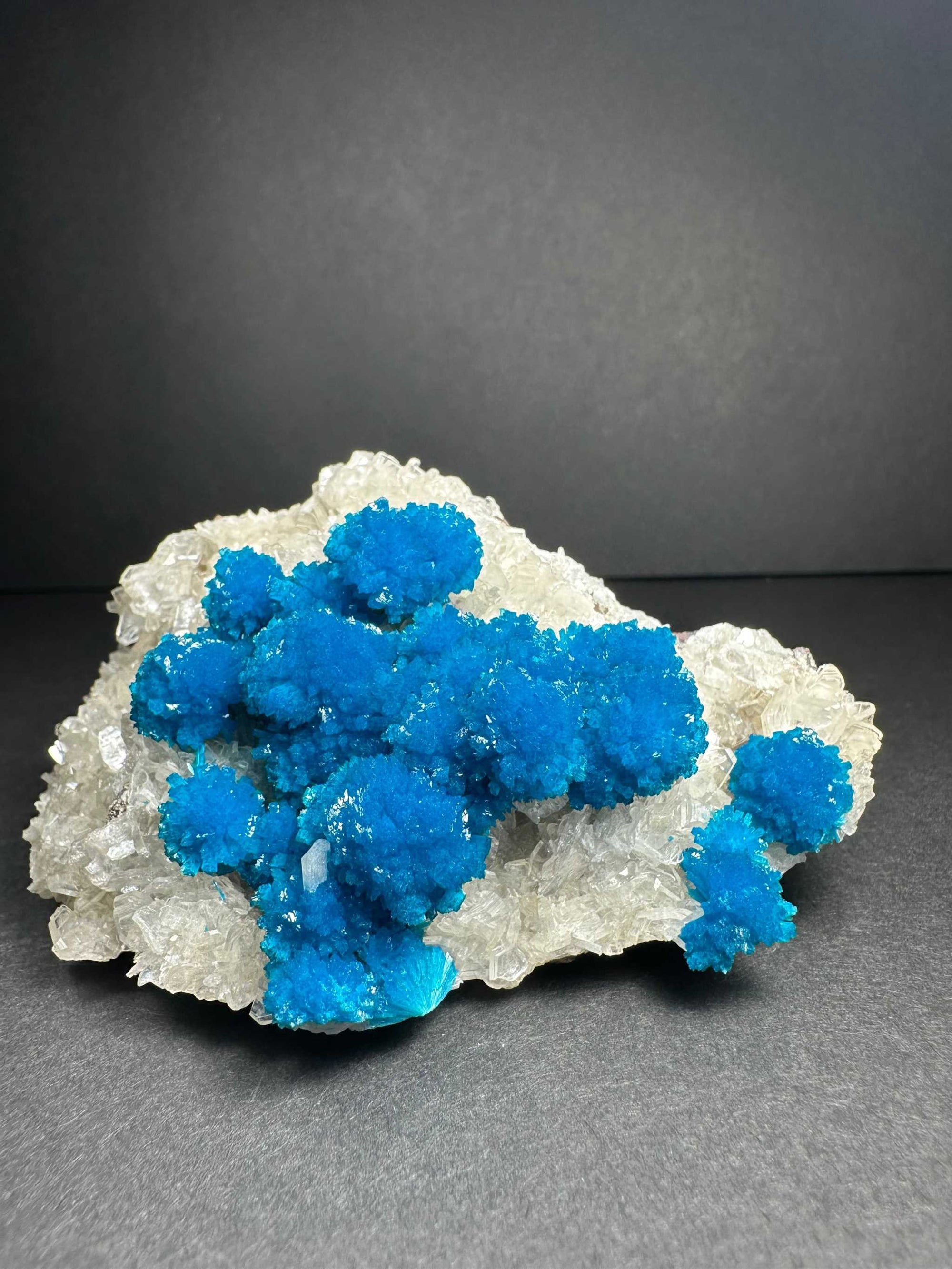 Cavansite with Stilbite on Matrix from Pune, Maharashtra, India