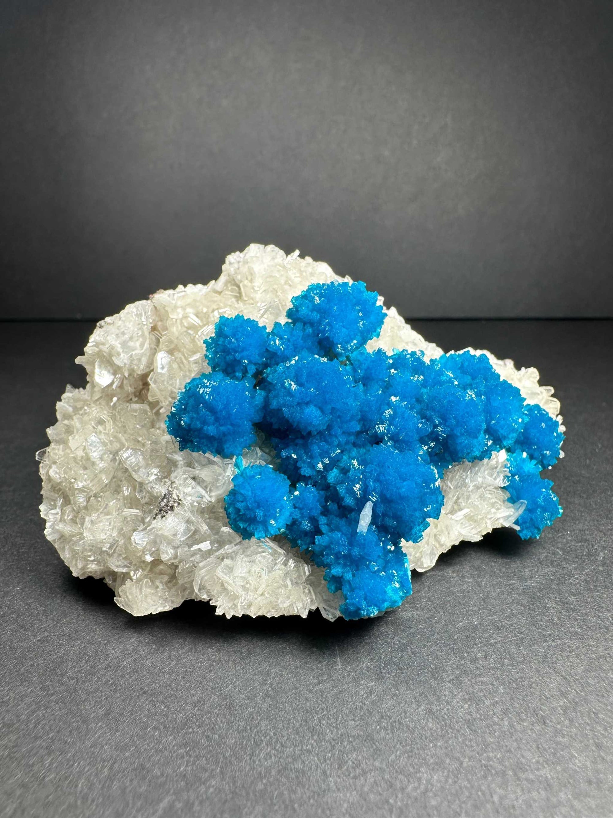 Cavansite with Stilbite on Matrix from Pune, Maharashtra, India