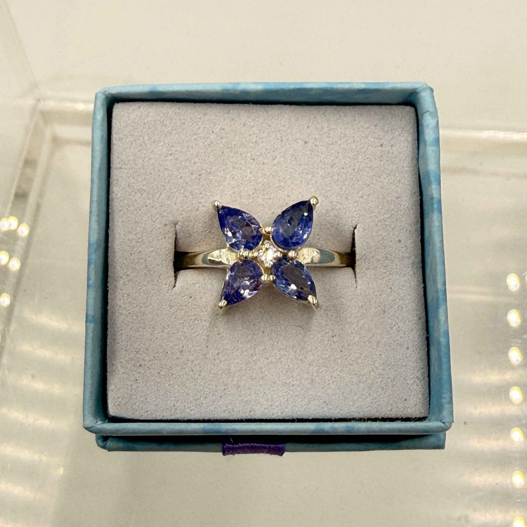 Sterling Silver Butterfly Tanzanite Ring - Size 8 - Spiritual, Intuitive &amp; Elevated