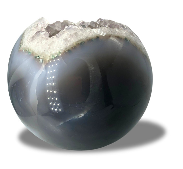 Amethyst Geode Agate Sphere
