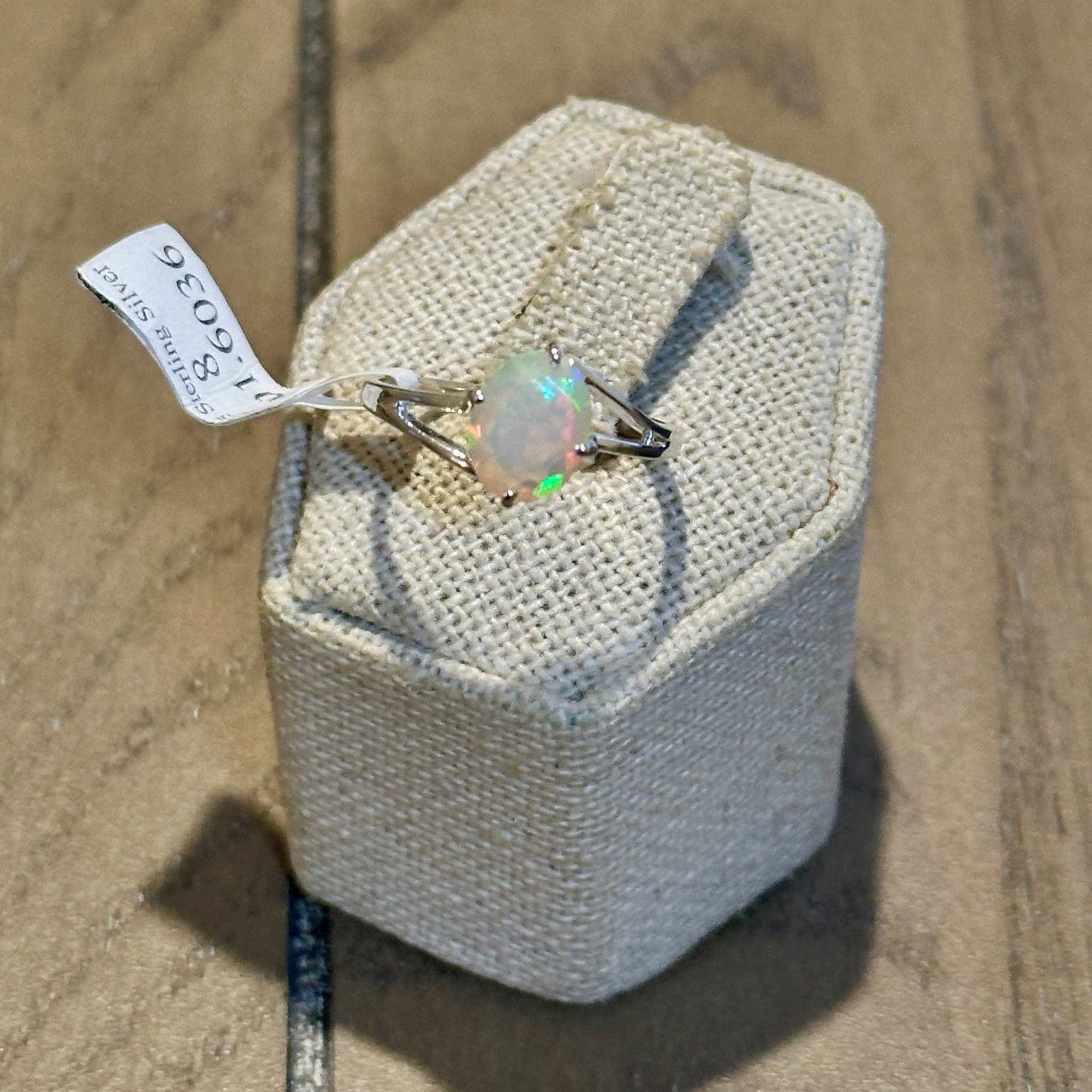 Ethiopian Opal Oval Duo-Set Rings – Sterling Silver – Size 8 &amp; 9