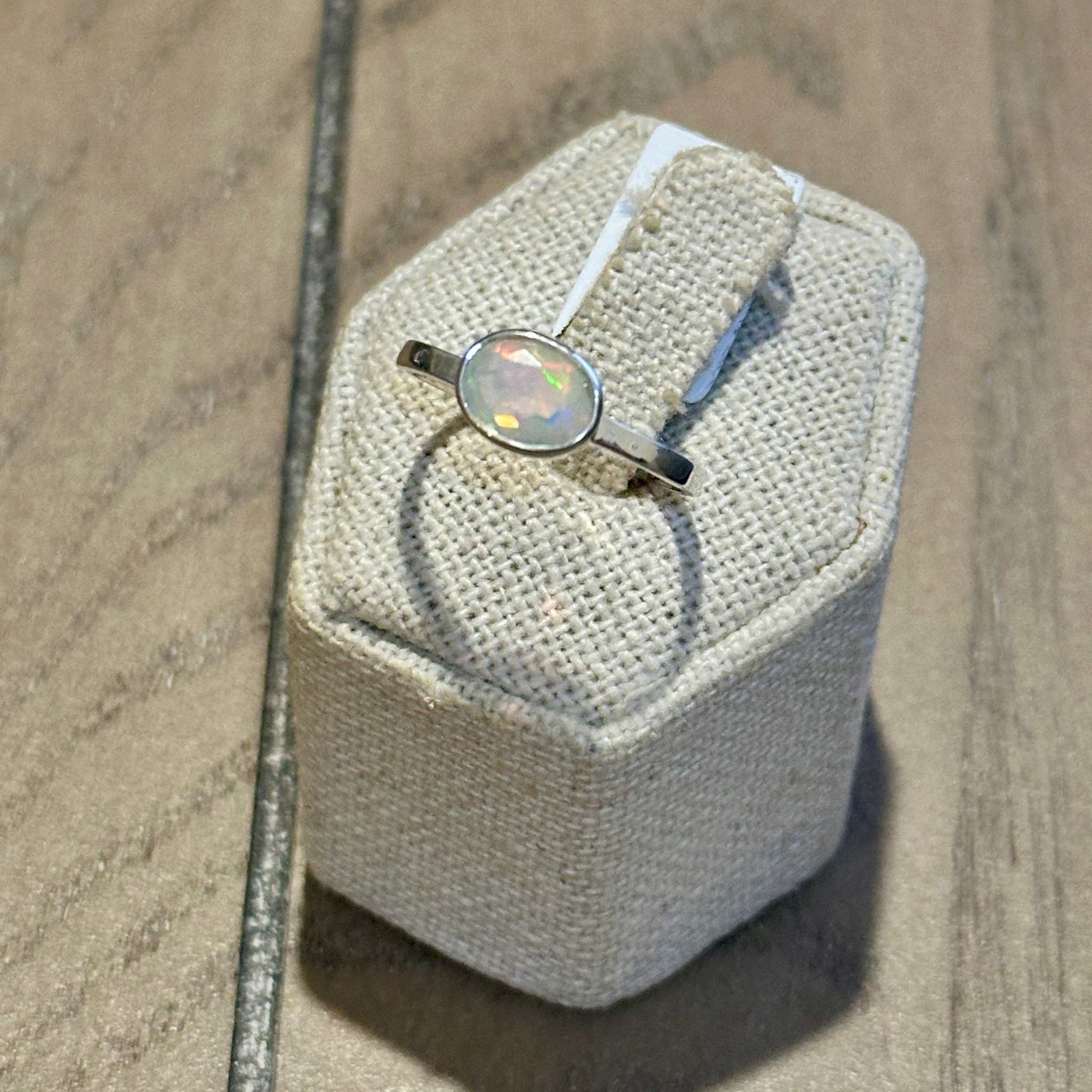 Ethiopian Opal Oval Duo-Set Rings – Sterling Silver – Size 8 &amp; 9