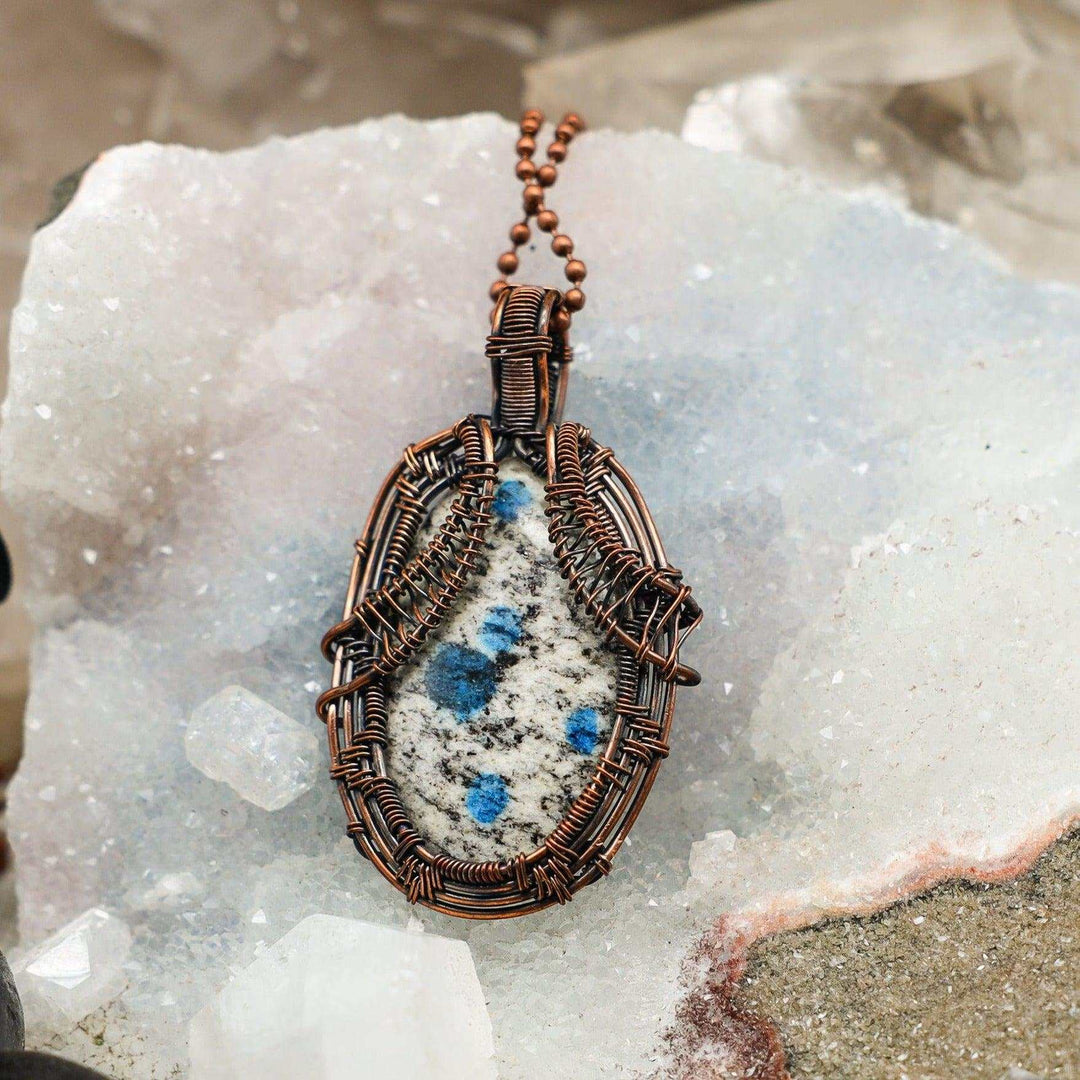 K2 Jasper Wire Wrap Crystal Pendant