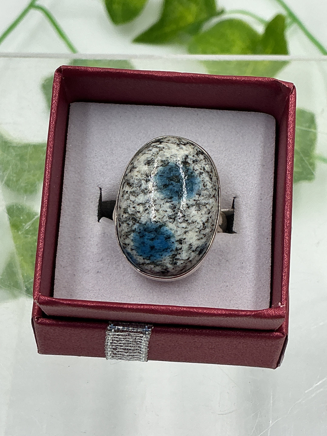 Natural K2 Stone Oval Sterling Silver Ring – Size 6 | Genuine K2 Jasper Artisan Ring