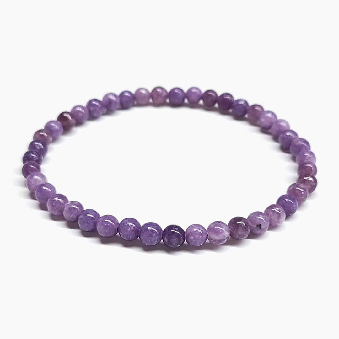 Lepidolite Round Bead Bracelet - Tranquil Balance