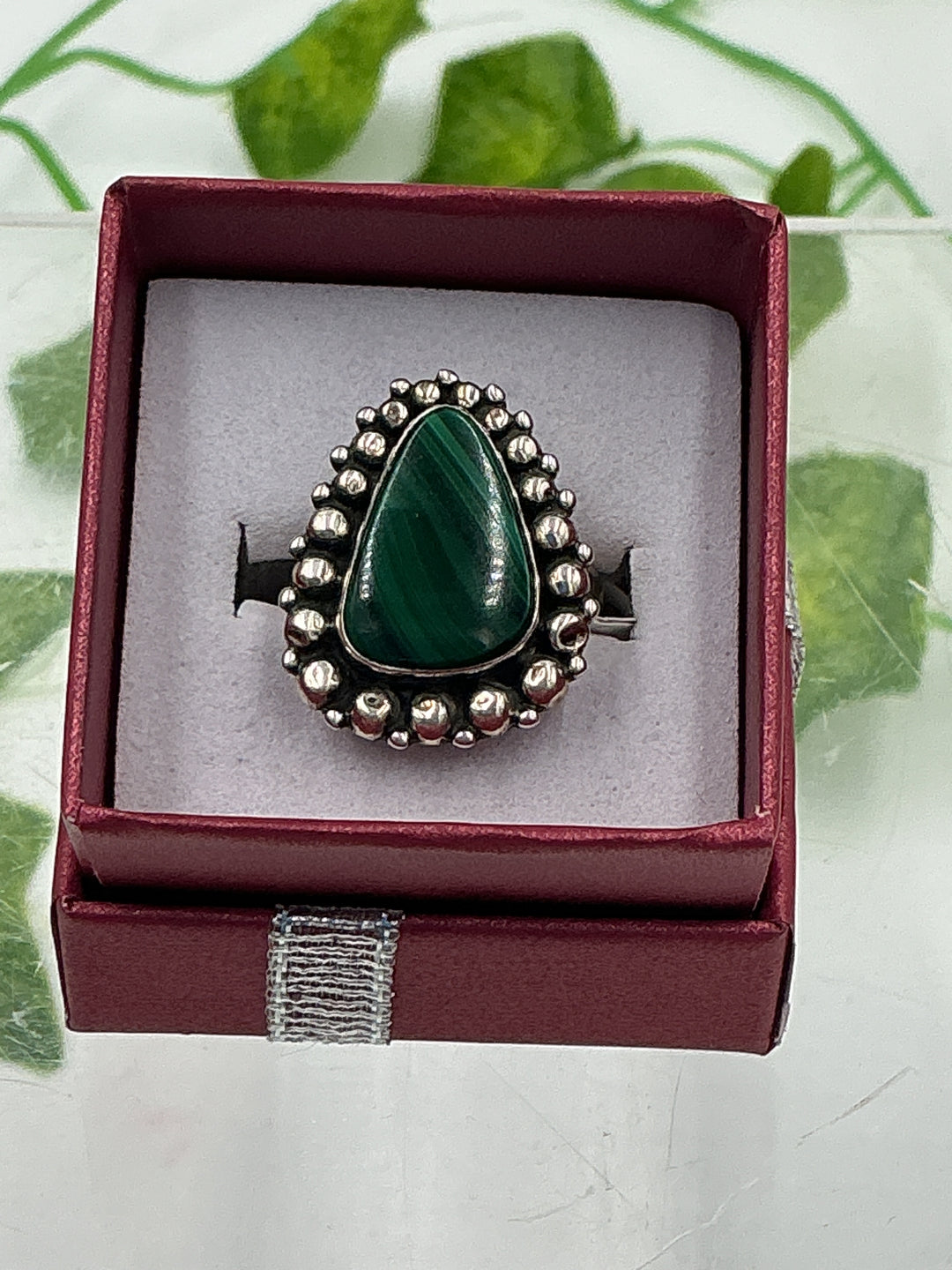 Malachite Sterling Silver Ring