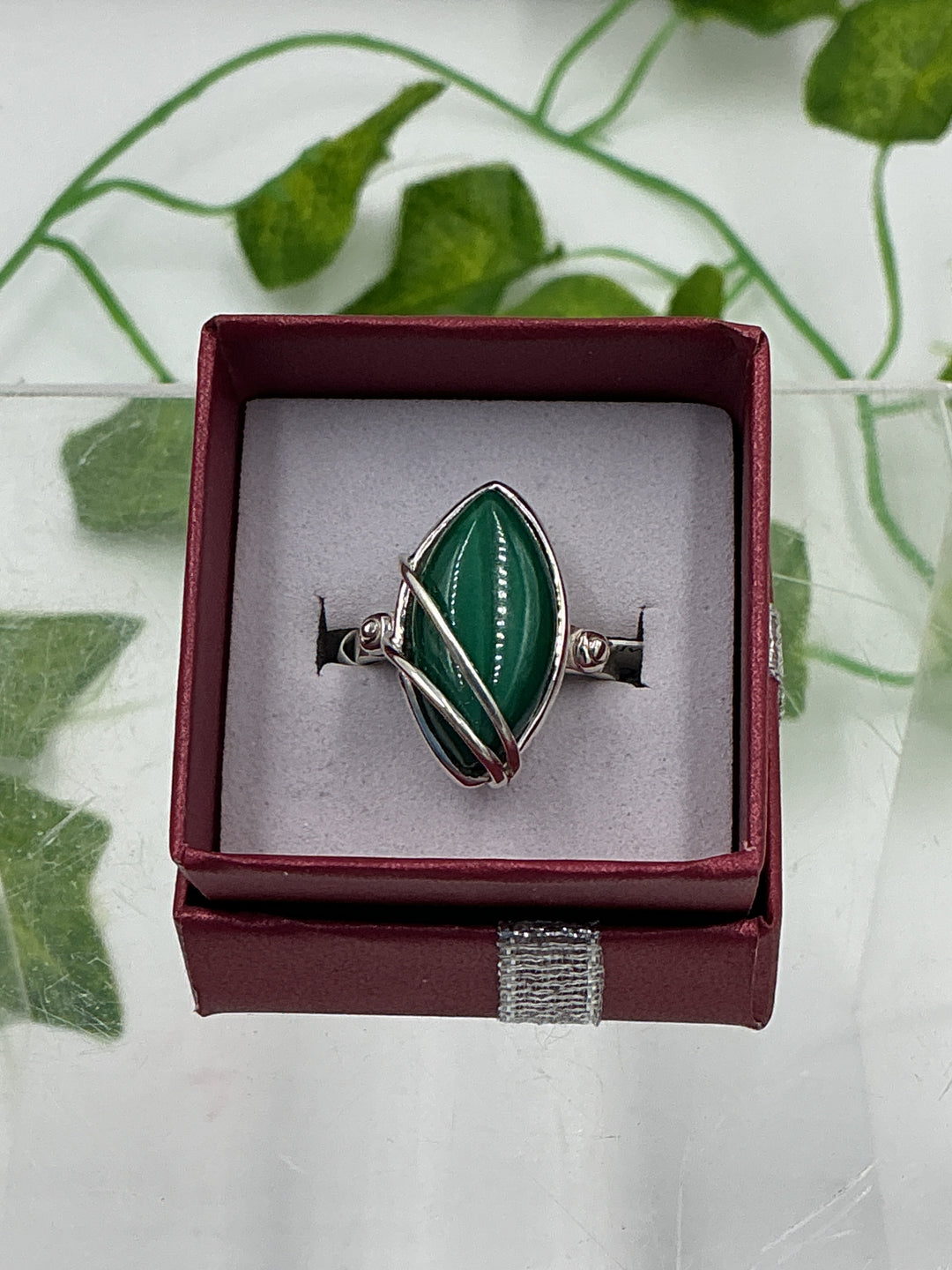 Malachite Sterling Silver Ring