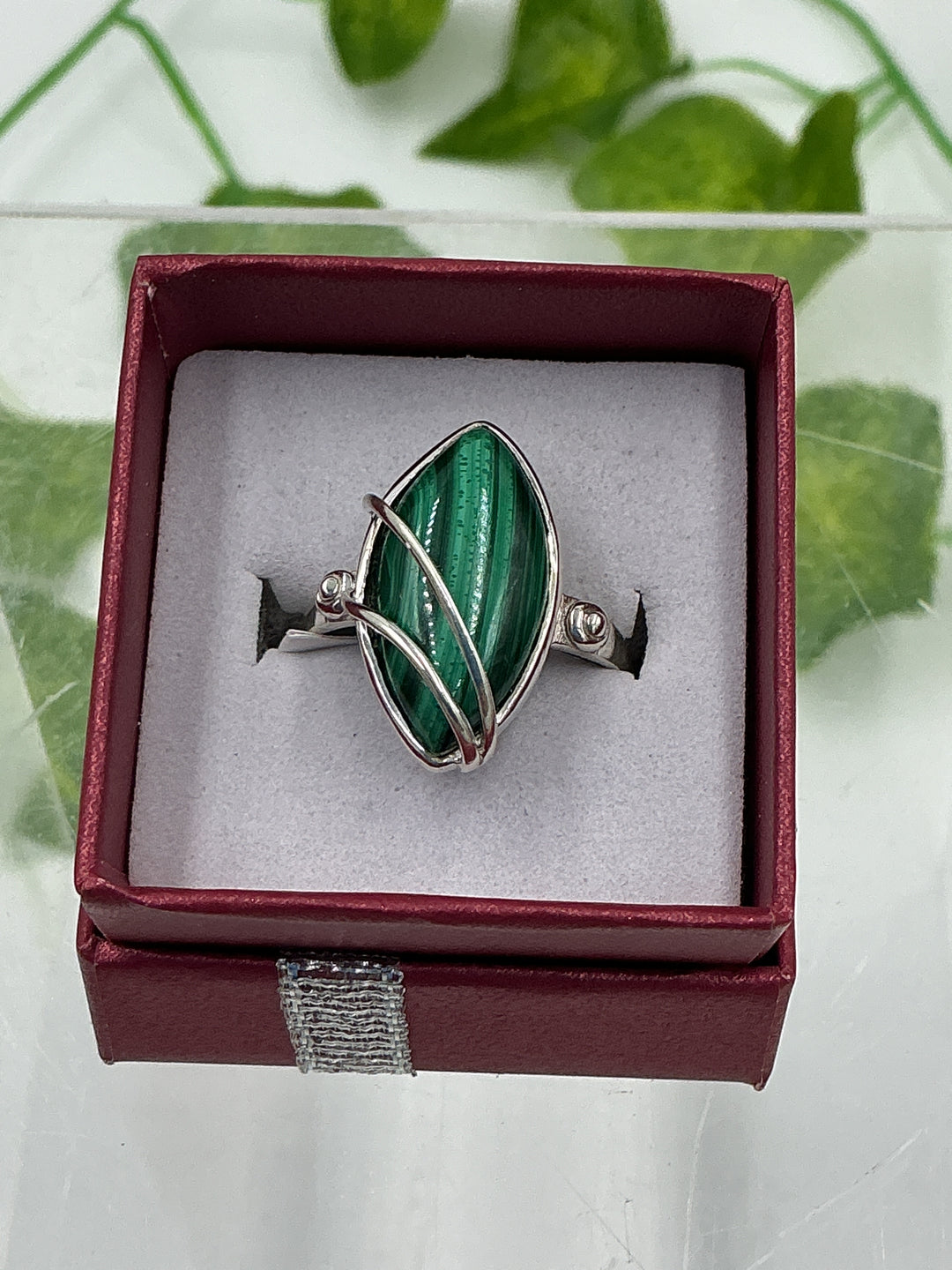 Malachite Sterling Silver Ring