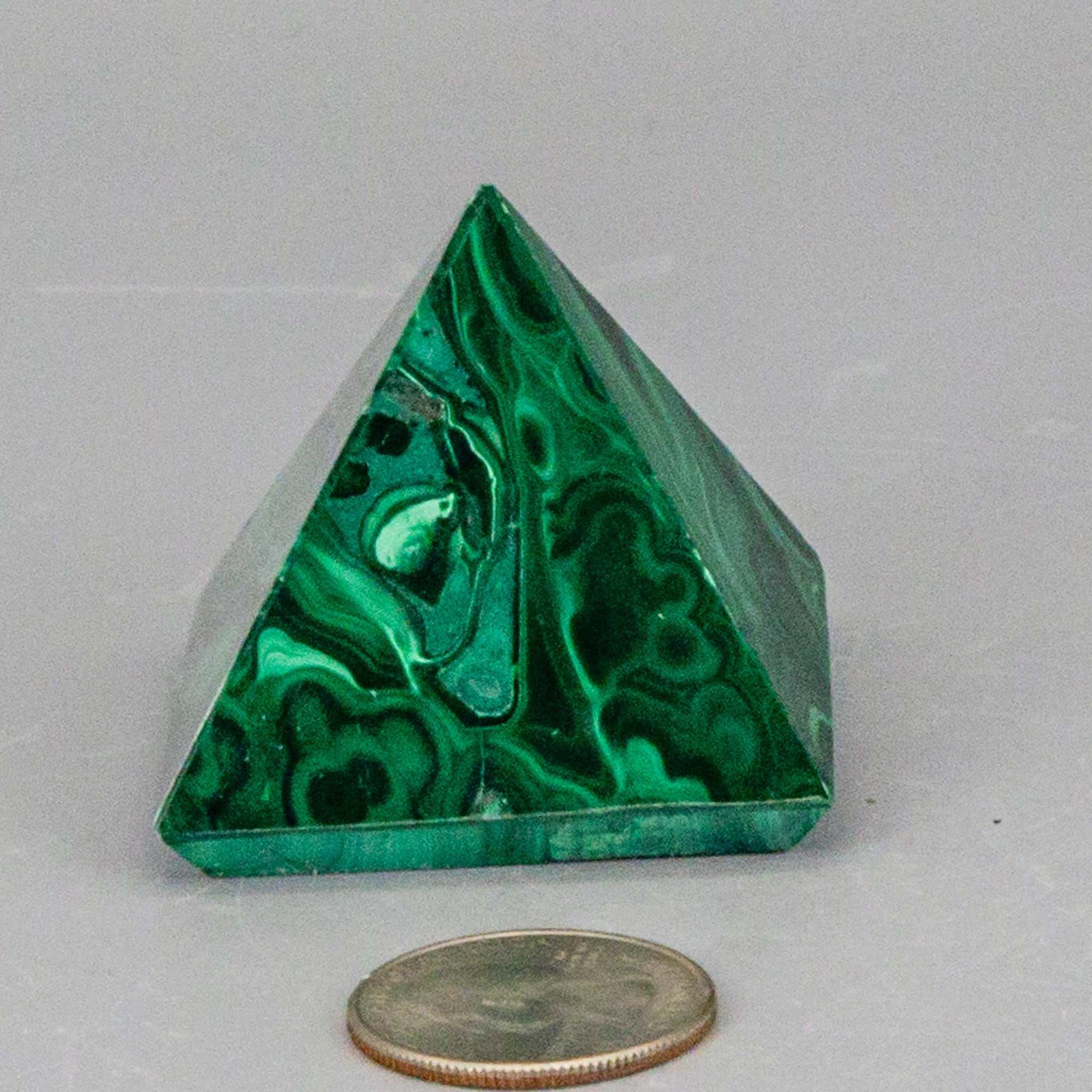 Malachite Pyramid, High Quality Crystal