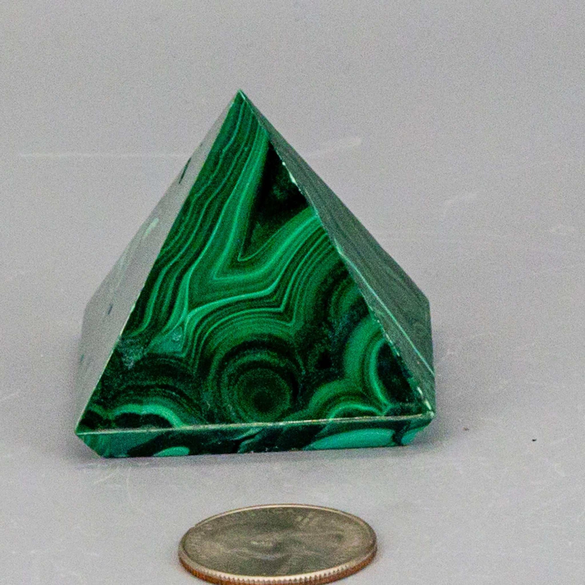 Malachite Pyramid, High Quality Crystal