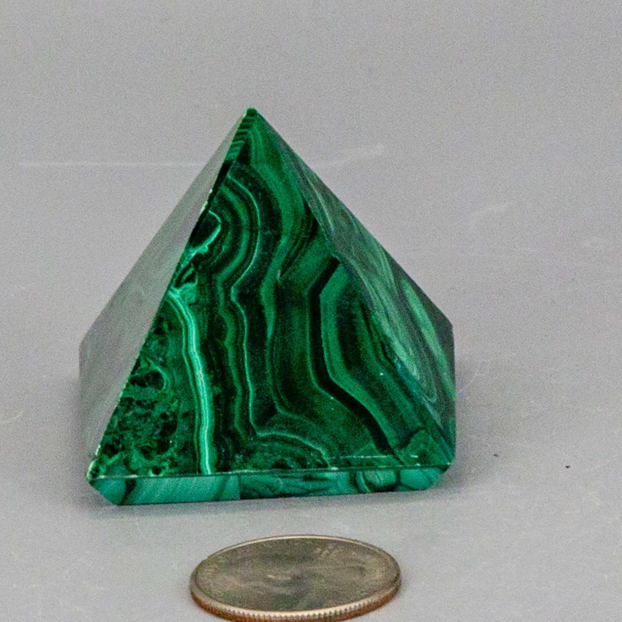 Malachite Pyramid, High Quality Crystal